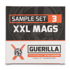 THE INKED ARMY - Guerilla Tatoeage Cartridges - XXL Magnum Sample Set - 3 Cartridges