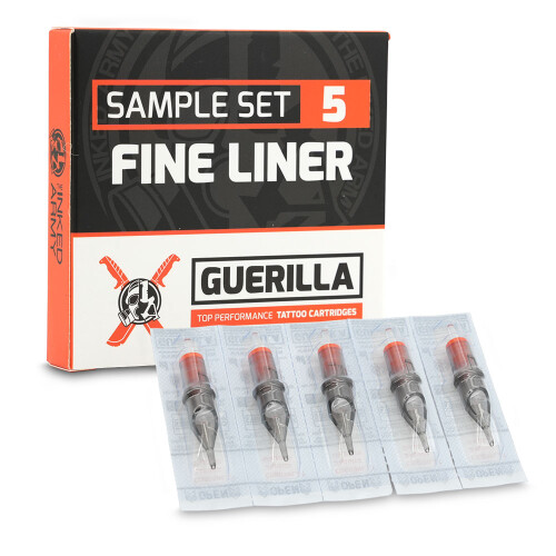 THE INKED ARMY - Guerilla Tattoo Nadelmodule - Fine Liner Sample Set - 5 Cartridges