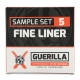 THE INKED ARMY - Guerilla Tatoeage Cartridges - Fine Liner Sample Set - 5 Cartridges