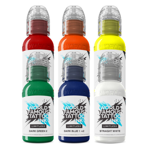 World Famous Limitless - Tattoo Farbe - Simple Set - 6 x 30 ml