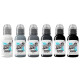 World Famous Limitless - Tattoo Ink - Thomas Carli Jarlier Noire Ink Set v2 - 6 x 30 ml