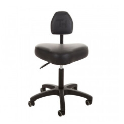 Tattoo Work Chair with Backrest - Black