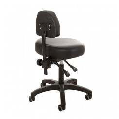 Tattoo Work Chair with Backrest - Black