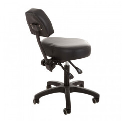 Tattoo Work Chair with Backrest - Black