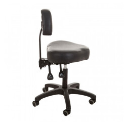 Tattoo Work Chair with Backrest - Black