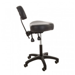 Tattoo Work Chair with Backrest - Black