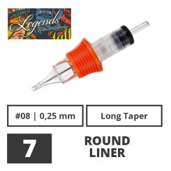 LEGENDS - Tatoeage Cartridges - 7 Round Liner 0,25 mm LT...