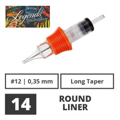 LEGENDS - Tattoo Cartridges - 14 Round Liner 0,35 mm LT -...