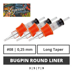 LEGENDS - Tattoo Cartridges - Round Liner Bugpin 0,25 mm...