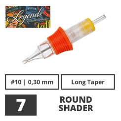 LEGENDS - Tatoeage Cartridges - 7 Round Shader 0,30 mm LT...