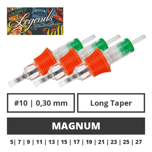 LEGENDS - Tatoeage Cartridges - Magnum 0,30 mm LT - 20 st.