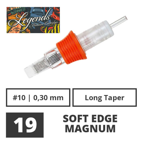 LEGENDS - Tattoo Cartridges - 19 Soft Edge Magnum 0,30 mm LT - 20 pcs.