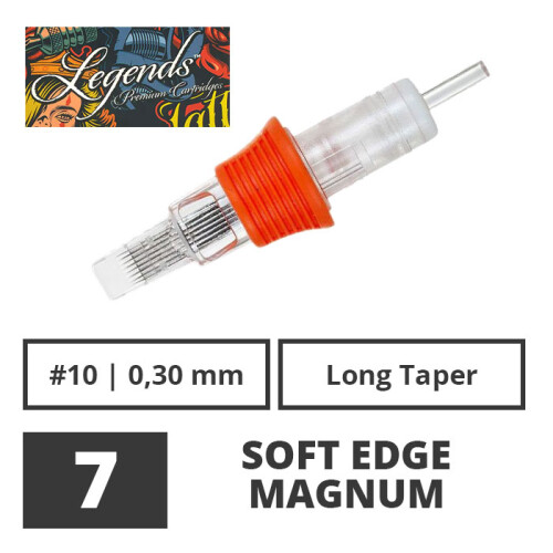 LEGENDS - Tatoeage Cartridges - 7 Soft Edge Magnum 0,30 mm LT - 20 st.