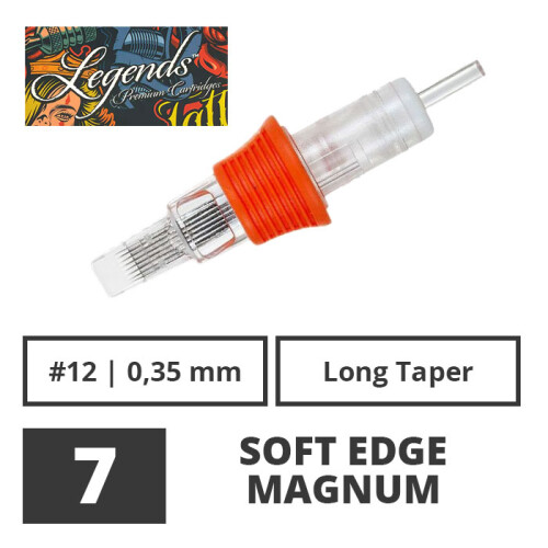 LEGENDS - Tattoo Cartridges - 7 Soft Edge Magnum 0,35 mm LT - 20 pcs.