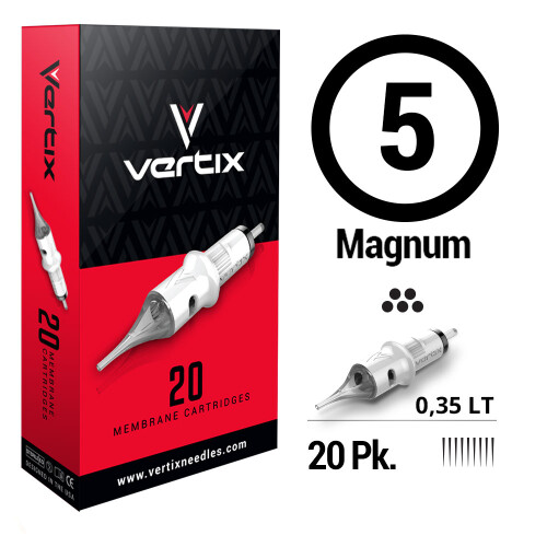 VERTIX - Tattoo Cartridges - 5 Magnum 0,35 mm LT