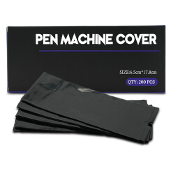 Pen Machine Bags - 6,5 cm x 17,8 cm - Schwarz - Für Pens in Übergröße oder angebautem Akku - 200 Stück